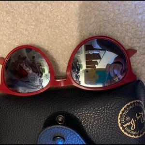 Red Rayban sunglasses